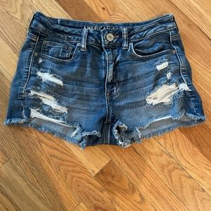 AE NE(X)T LEVEL high-waisted denim short short